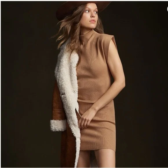 NWT By Anthropologie Mock-Neck Mini Dress XL - Picture 3 of 14